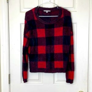 Cyrus Black and Red Plaid Sweater Size Small